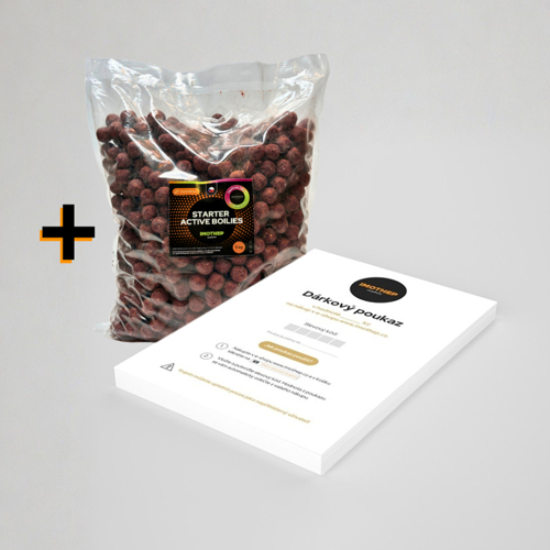 Dárkový poukaz na 1 000 Kč + boilies STARTER ACTIVE tropické ovoce