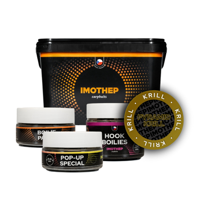 Zestaw kryl (PYRAMID) – kulki proteinowe, paste, pop-up, hook boilies